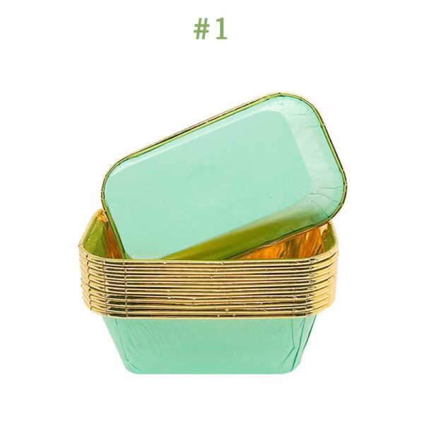 Disposable Rectangular Grease Proof Paper Cupcake Baking Cups 50 pcs set - Image 4