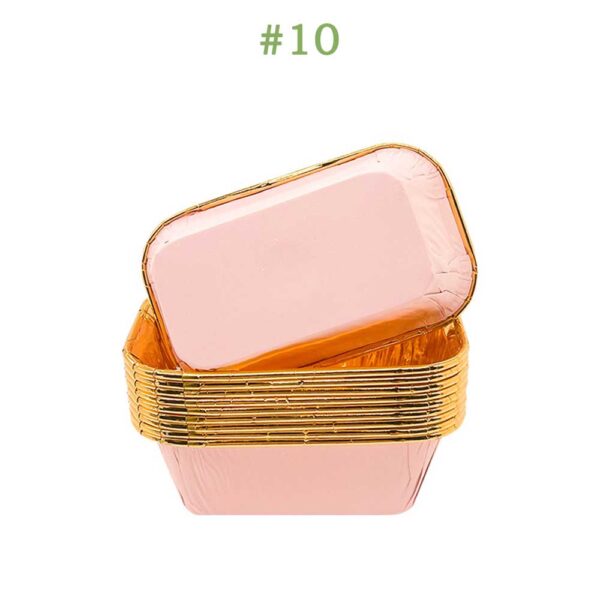 Disposable Rectangular Grease Proof Paper Cupcake Baking Cups 50 pcs set - Image 13