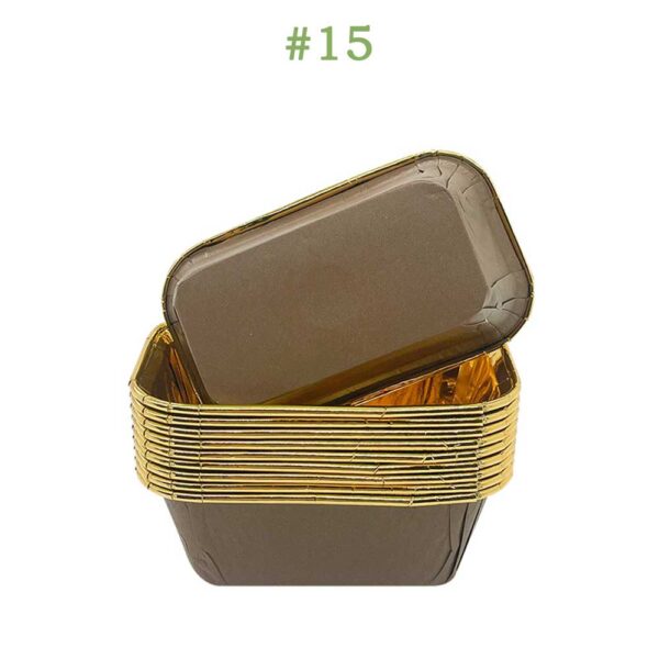 Disposable Rectangular Grease Proof Paper Cupcake Baking Cups 50 pcs set - Image 18