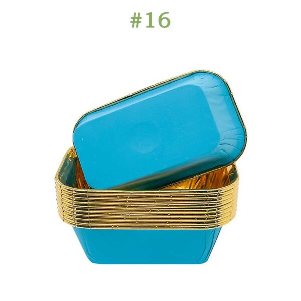 Disposable Rectangular Grease Proof Paper Cupcake Baking Cups 50 pcs set - Image 19