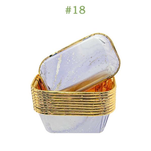 Disposable Rectangular Grease Proof Paper Cupcake Baking Cups 50 pcs set - Image 21