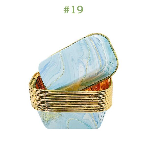 Disposable Rectangular Grease Proof Paper Cupcake Baking Cups 50 pcs set - Image 22