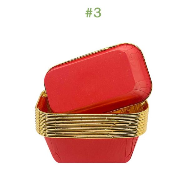 Disposable Rectangular Grease Proof Paper Cupcake Baking Cups 50 pcs set - Image 6