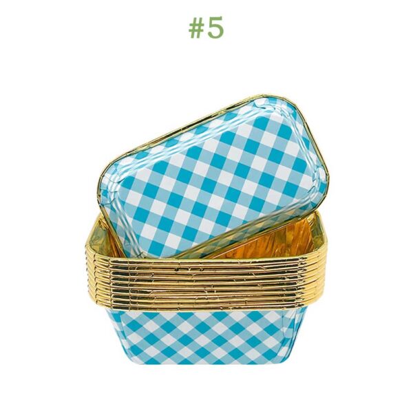 Disposable Rectangular Grease Proof Paper Cupcake Baking Cups 50 pcs set - Image 8