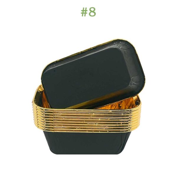 Disposable Rectangular Grease Proof Paper Cupcake Baking Cups 50 pcs set - Image 11