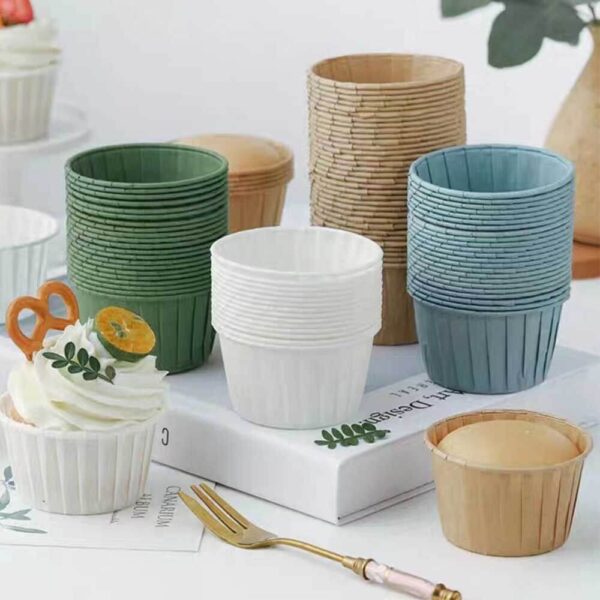 Grease Proof Cupcake Cups Complete Decomposable Paper Baking Cups Mini 50 Counts - Image 4