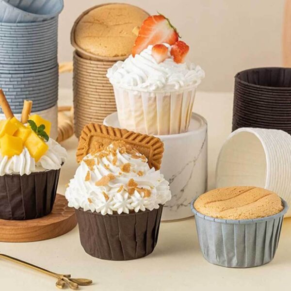 Grease Proof Cupcake Cups Complete Decomposable Paper Baking Cups Mini 50 Counts - Image 2