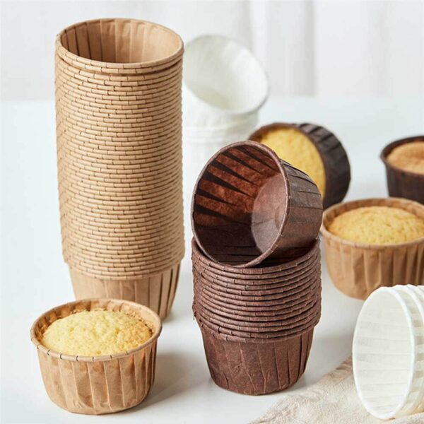 Grease Proof Cupcake Cups Complete Decomposable Paper Baking Cups Mini 50 Counts - Image 6