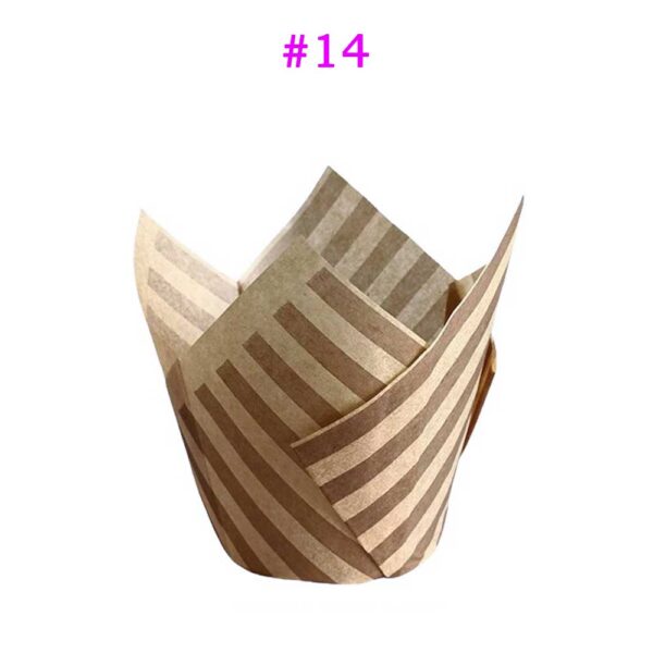 Disposable Paper Tulip Cupcake Liners 50 Counts Wholesale Price - Image 16