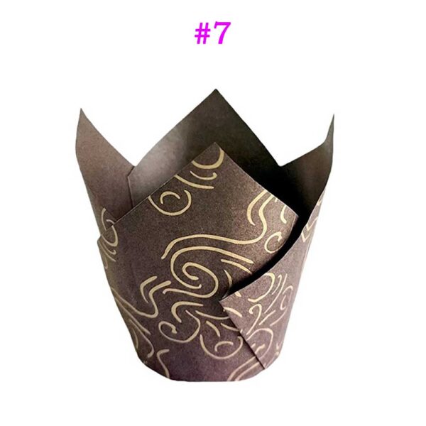 Disposable Paper Tulip Cupcake Liners 50 Counts Wholesale Price - Image 9