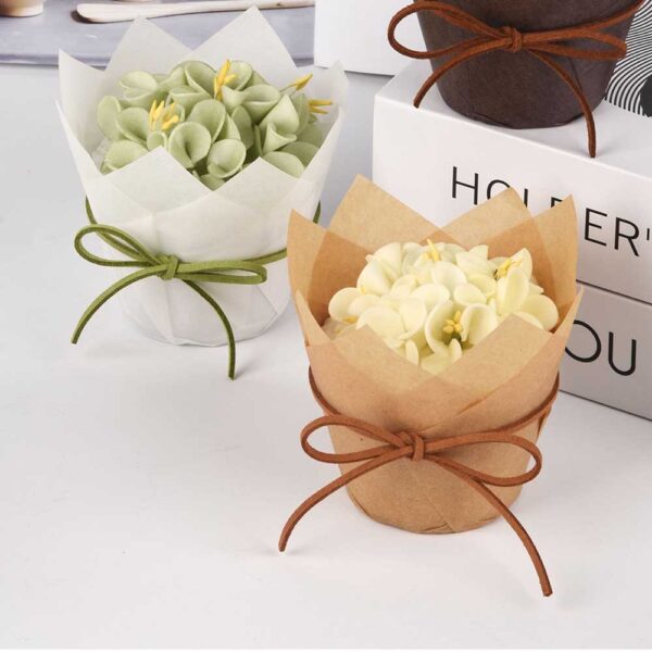 Disposable Paper Tulip Cupcake Liners 50 Counts Wholesale Price - Image 2